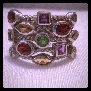 COPY - Sz. 9 Semi Precious Gem Ring in .925 Sterl…